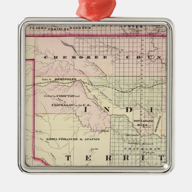 Indiskt territorium 2 julgransprydnad metall (Framsidan)