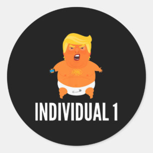 Individ 1 Tröja Anti-trump Rally Runt Klistermärke