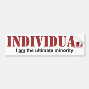 Individ… den ultimat minoriteten bildekal