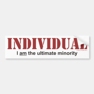 Individ… den ultimat minoriteten bildekal