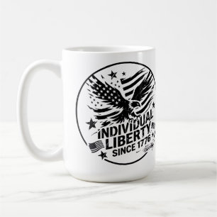 Individuell frihet sedan 1776 Patriotisk Kaffemugg
