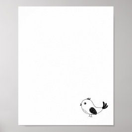 Individuell liten fågel poster