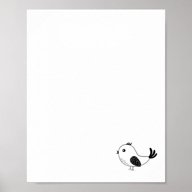 Individuell liten fågel poster (Framsidan)