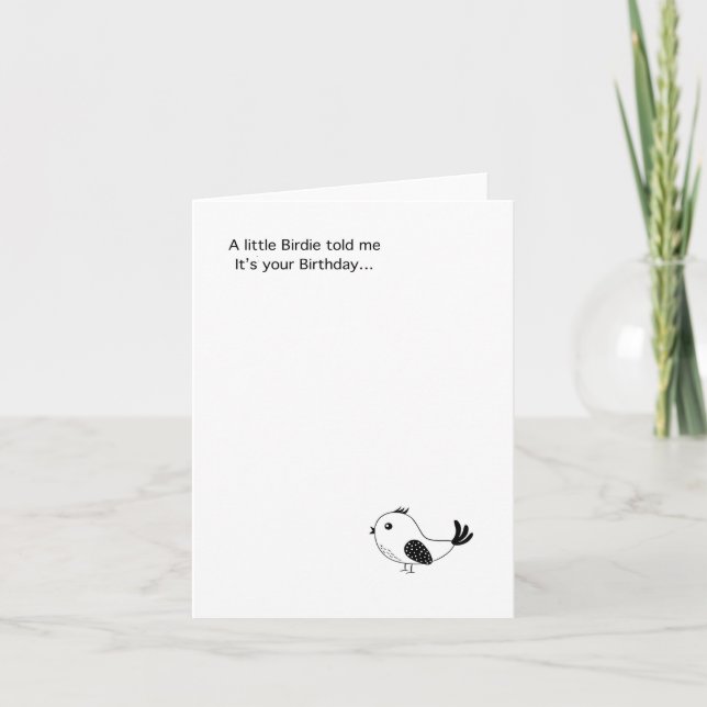Individuell Little bird-kort, Födelsedagskort Kort (Framsida)