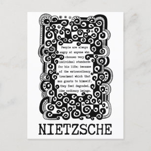 INDIVIDUELLA normer signerade citat av Nietzsche Vykort