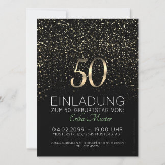 Individuelle Einladungskarten 50. Geburtstag Meddelande