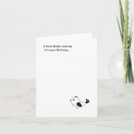 Individuellt fågelkort, födelsedagskort kort