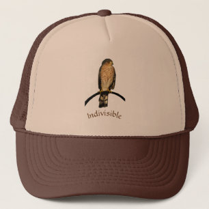 Indivisible Brown Hawk Hat Truckerkeps