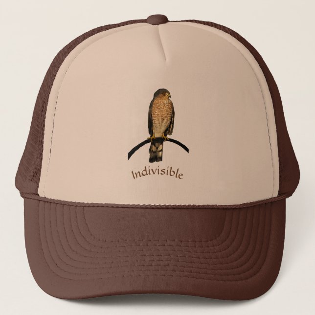 Indivisible Brown Hawk Hat Truckerkeps (Framsida)