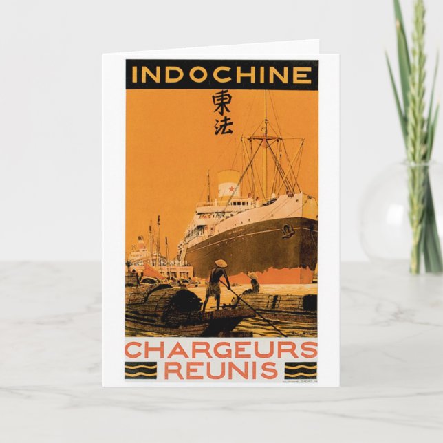 Indochine Chargeurs Reunis Kort (Framsida)
