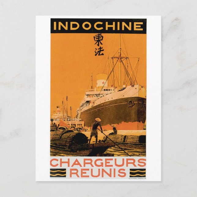 Indochine Chargeurs Reunis Vykort (Framsida)