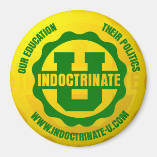 "Indoctrinate U" Radiation Logotyp Round Magnet