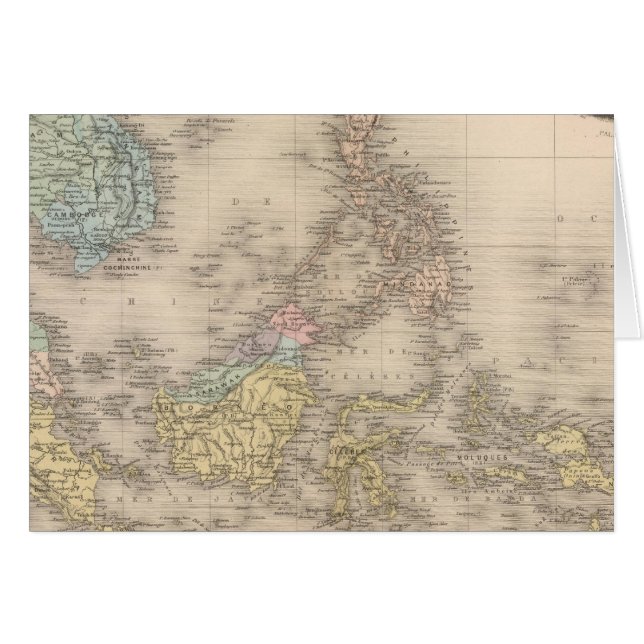 Indokina skärgården i Asien Hälsningskort (Framsidan Horizontal)