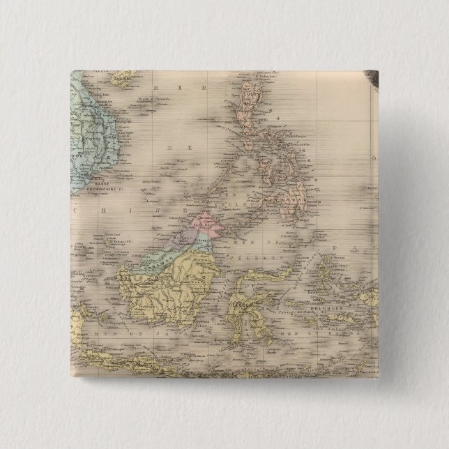 Indokina skärgården i Asien Knapp (Framsida)