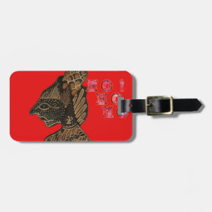 Indon esi Shadow Puppet Hohoho Design på Red canva Bagagebricka