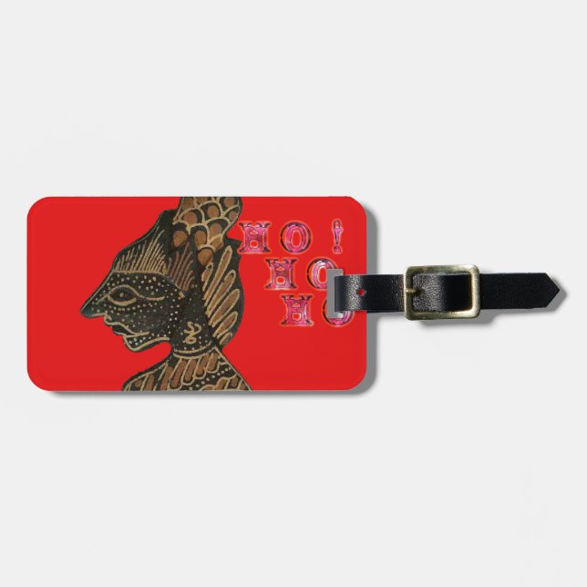 Indon esi Shadow Puppet Hohoho Design på Red canva Bagagebricka (Horisontell Framsida)