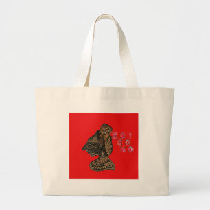 Indon esi Shadow Puppet Hohoho Design på Red canva Jumbo Tygkasse