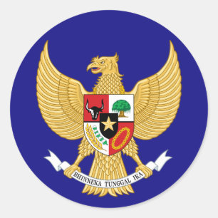 indonesia emblem runt klistermärke