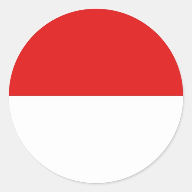 Indonesia Fisheye Flagga Sticker Runt Klistermärke (Framsida)