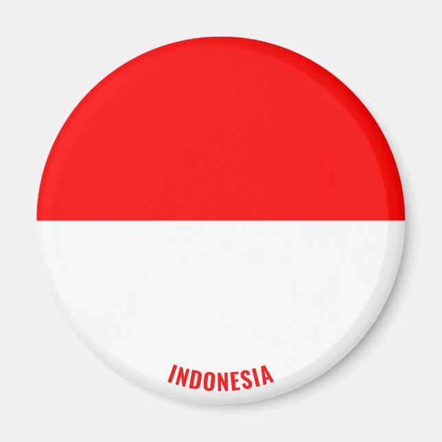 Indonesia Flagga Charming Patriotic Magnet (Framsidan)