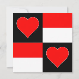 Indonesia Flagga Heart Patriotic Indonesia Hälsnin Kort