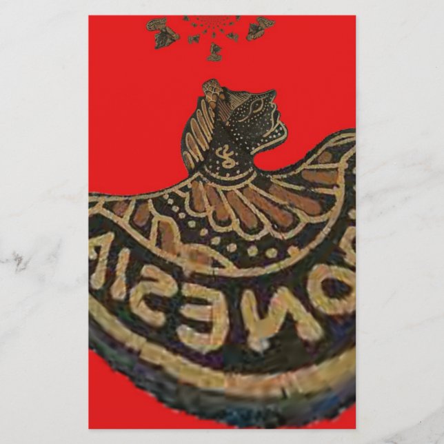 Indonesia Javanese Shadow Puppet Cultural Art Brevpapper (Framsida)