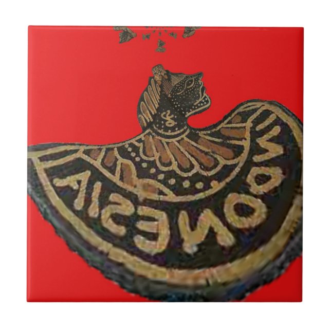 Indonesia Javanese Shadow Puppet Cultural Art Kakelplatta (Framsidan)