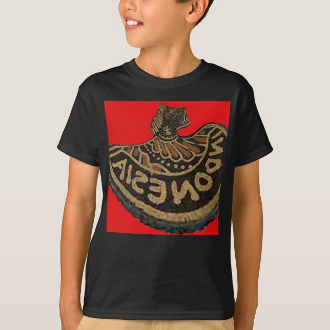 Indonesia Javanese Shadow Puppet Cultural Art Tee Shirt (Framsida)