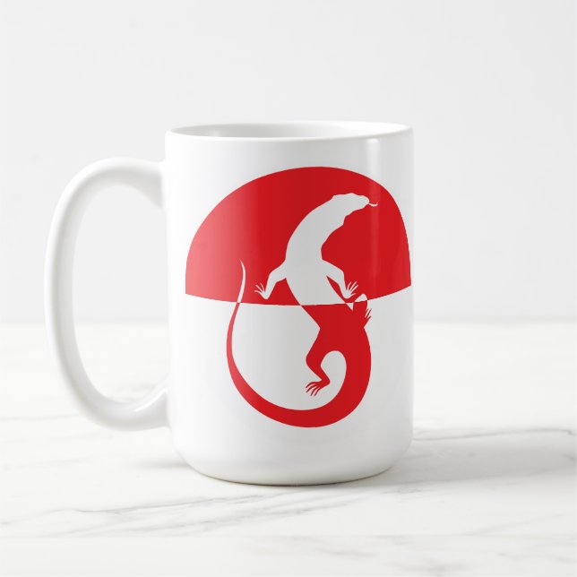 Indonesia Komodo dragon Monitor indonsian Kaffemugg (Vänster)