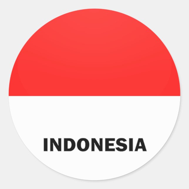 Indonesia Roundel quality Flagga Runt Klistermärke (Framsida)
