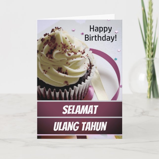 Indonesia Selamat Ulang Tahun indonesisk födelseda Kort (Framsida)