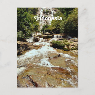 Indonesia Waterfall Vykort