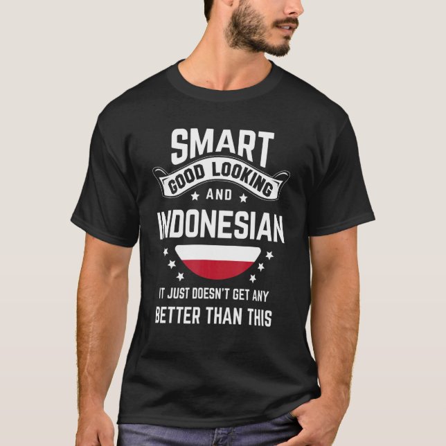 Indonesian Flag Native Pride  Indonesian Roots T Shirt (Framsida)