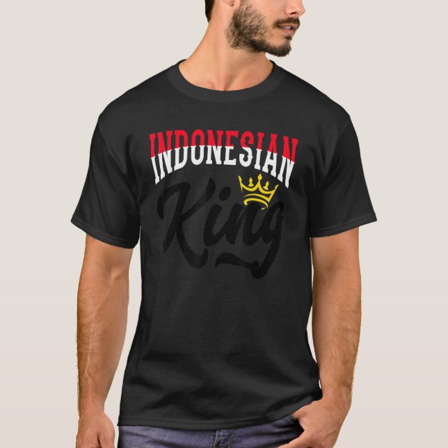Indonesian King Indonesia Indonesian Indonesia Fla T Shirt (Framsida)