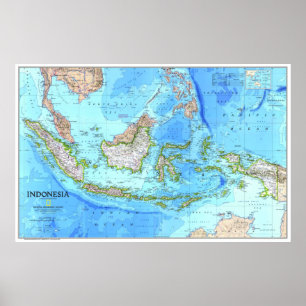 " Indonesien: 1996/i dag - karta.. Poster