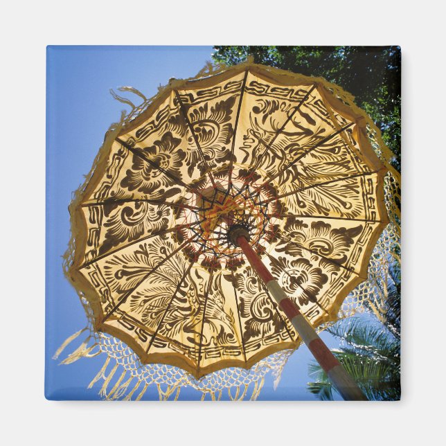 Indonesien, Bali| Tempelparaply Magnet (Framsidan)
