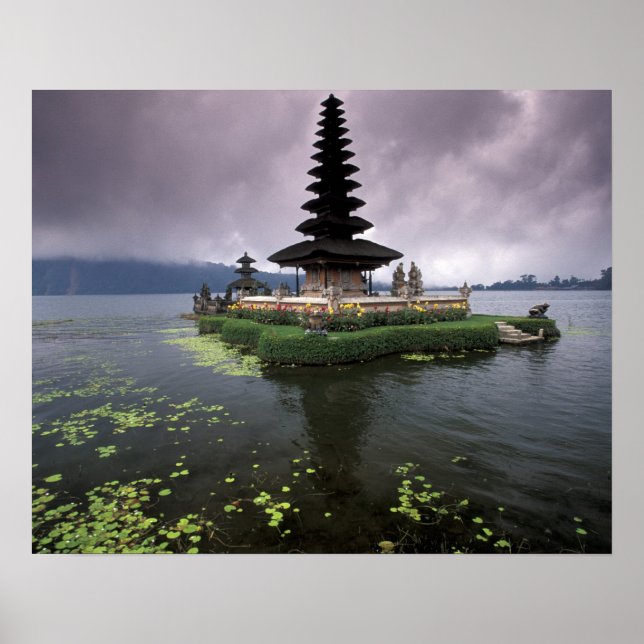 Indonesien, Bali, Ulun Danu Temple. Poster (Framsidan)
