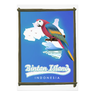 Indonesien, Bintan resande karta Fototryck