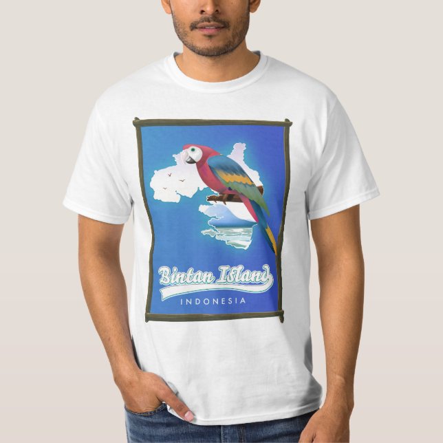 Indonesien, Bintan resande karta T Shirt (Framsida)
