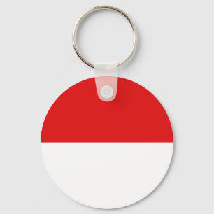 Indonesien Fisheye Flagga Keychain Nyckelring