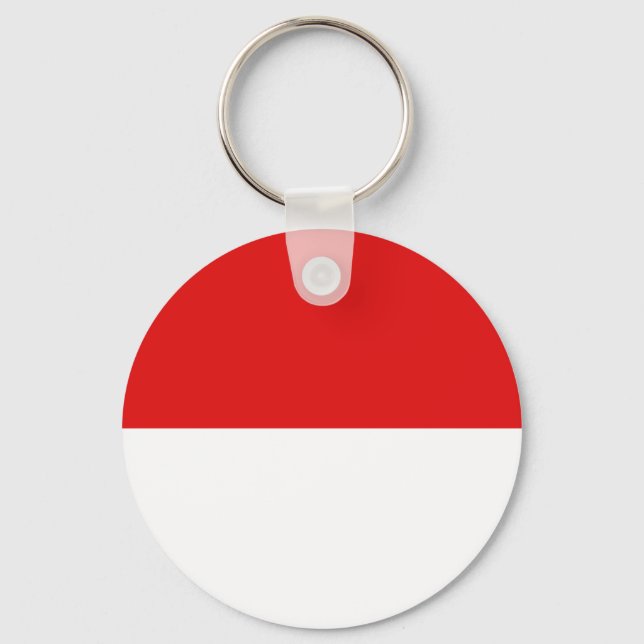 Indonesien Fisheye Flagga Keychain Nyckelring (Framsida)