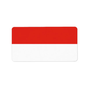 Indonesien flagga adressetikett
