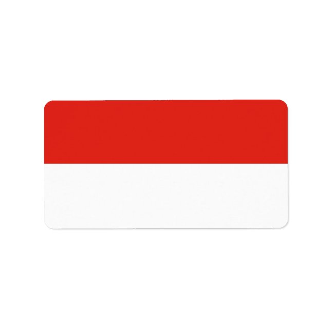 Indonesien flagga adressetikett (Framsidan)