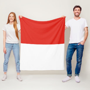 Indonesien flagga fleecefilt