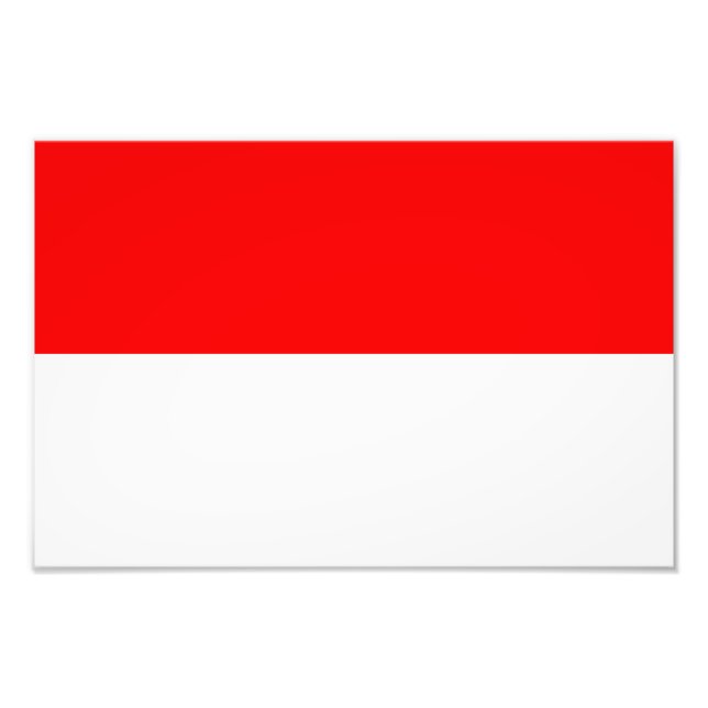 Indonesien Flagga Fototryck (Framsidan)