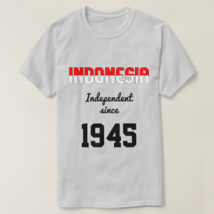 Indonesien Flagga Independence Firande T Shirt