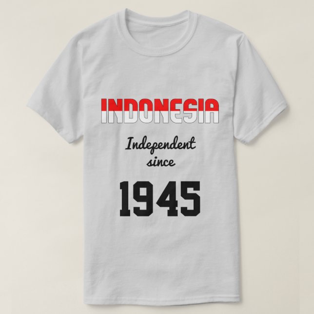 Indonesien Flagga Independence Firande T Shirt (Design framsida)