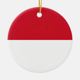 Indonesien flagga julgransprydnad keramik