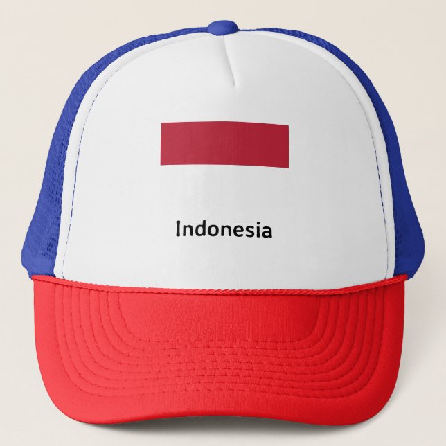 Indonesien Flagga Keps (Framsida)