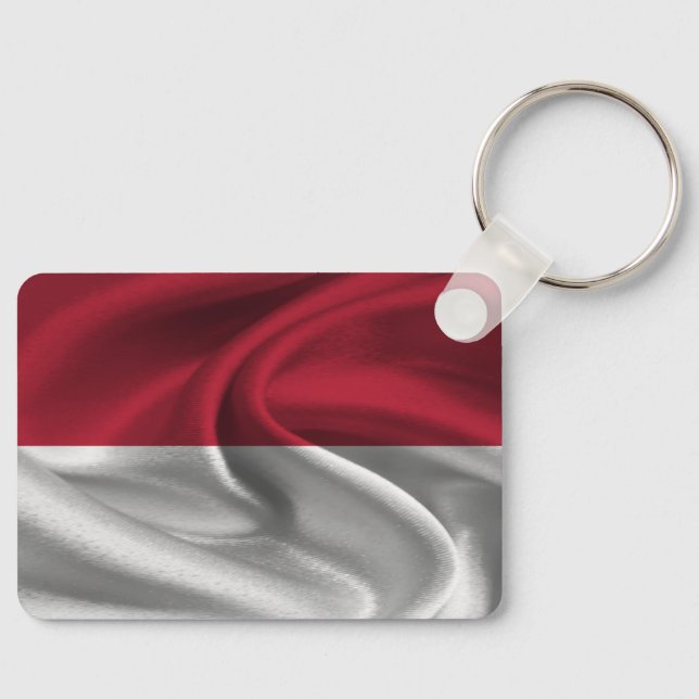 Indonesien Flagga Keychain Nyckelring (Framsida)